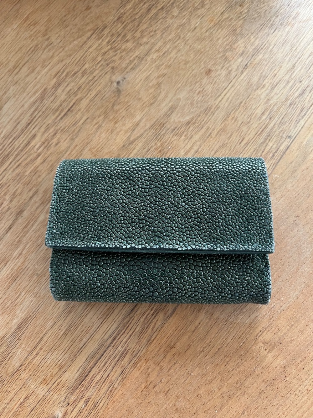โจ Maison Martin Margiela Genuine Stingray Card Case Forest Green Vintage โจ - Picture 2 of 5